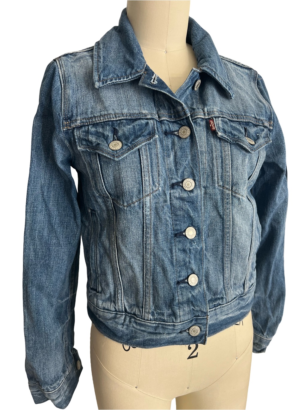 Levi's Women's Blue Denim Jean Jacket Vintage Inspired - Trucker Style - Size S